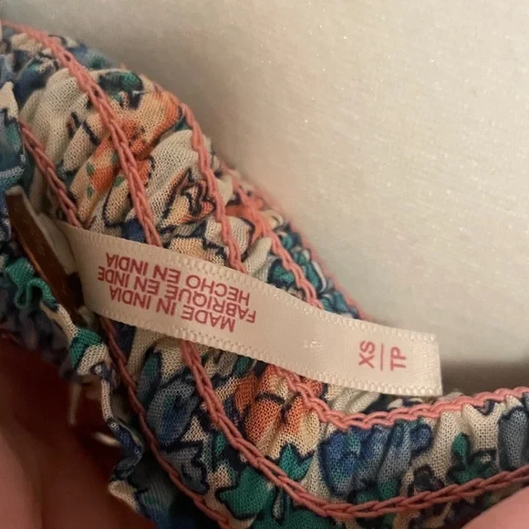 Free People Floral Blue and Pink Maxi Dress - Picture 3 of 11